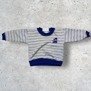 Vintage Detroit Lions Toddler Sweatshirt Made in USA Blue Striped